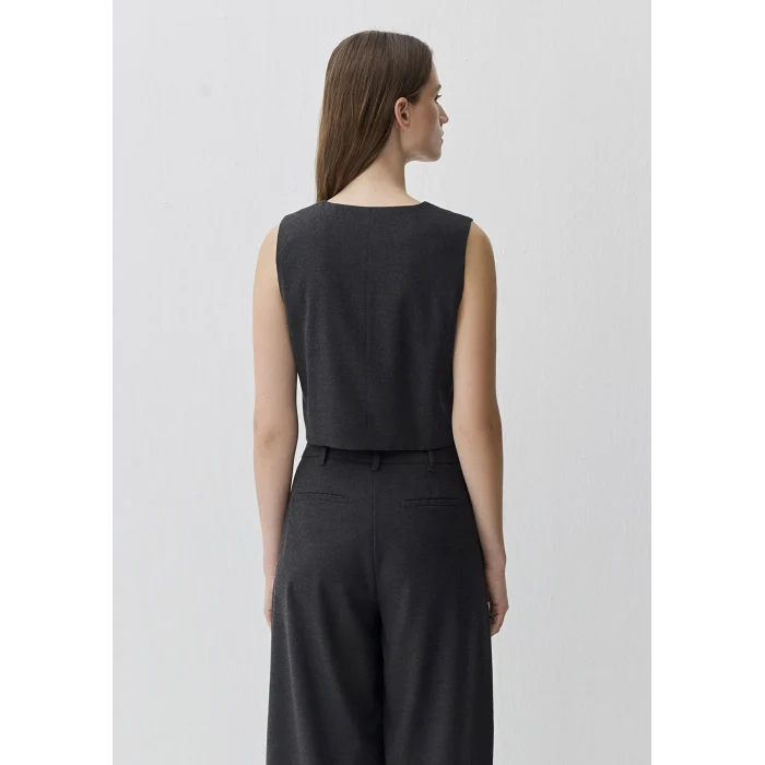 Mavi 1110796-87829 Yün Karışımlı Antrasit Yelek