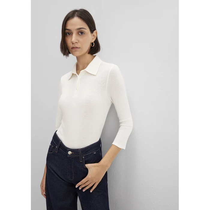 Mavi 1613647-80194 Ekru Polo Tişört