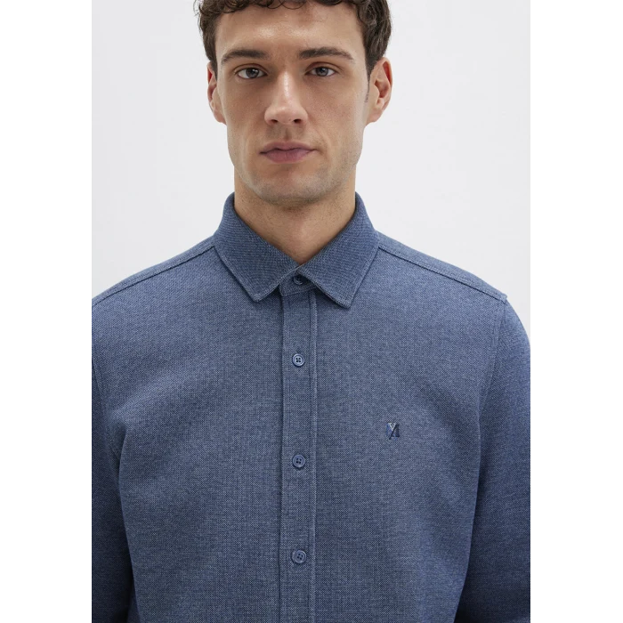 Mavi 0211763-70718 M Logo Nakışlı Lacivert Örme Gömlek