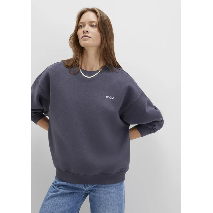 Mavi 1S10490-80932 Mavi Logo Baskılı Antrasit Sweatshirt