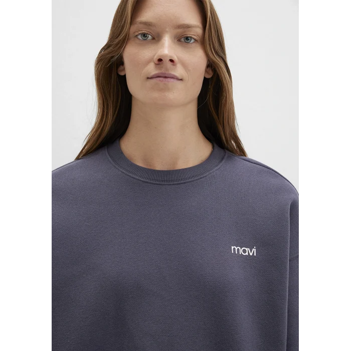 Mavi 1S10490-80932 Mavi Logo Baskılı Antrasit Sweatshirt