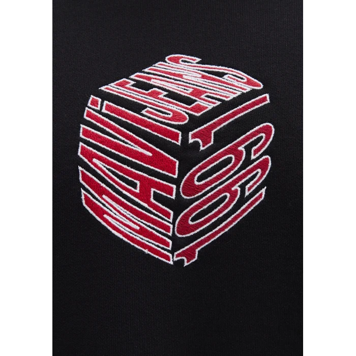 Mavi 0S10397-900 Mavi Baskılı Kapüşonlu Siyah Sweatshirt