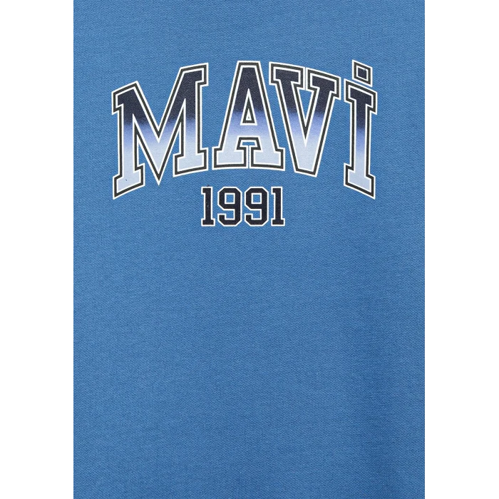 Mavi 6S10163-70724 Mavi Logo Bisiklet Yaka Mavi Sweatshirt