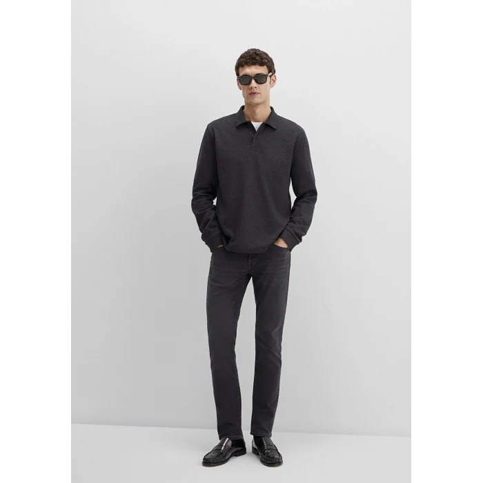 Mavi 0613041-80024 Antrasit Uzun Kollu İnterlok Tişört