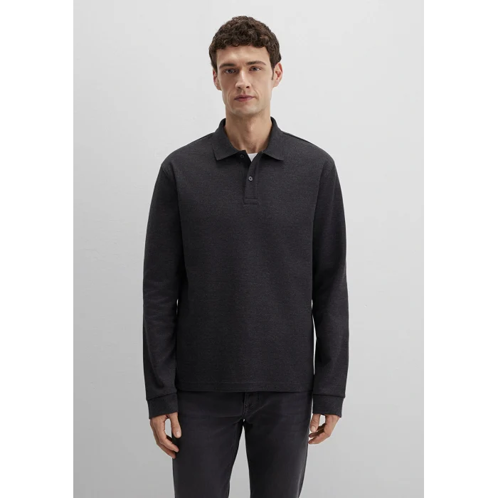 Mavi 0613041-80024 Antrasit Uzun Kollu İnterlok Tişört