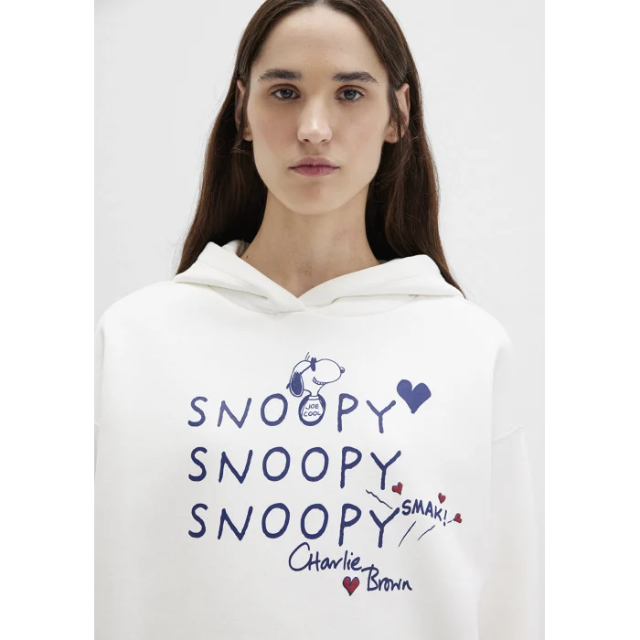 Mavi 1S10470-80194 Snoopy Baskılı Ekru Sweatshirt