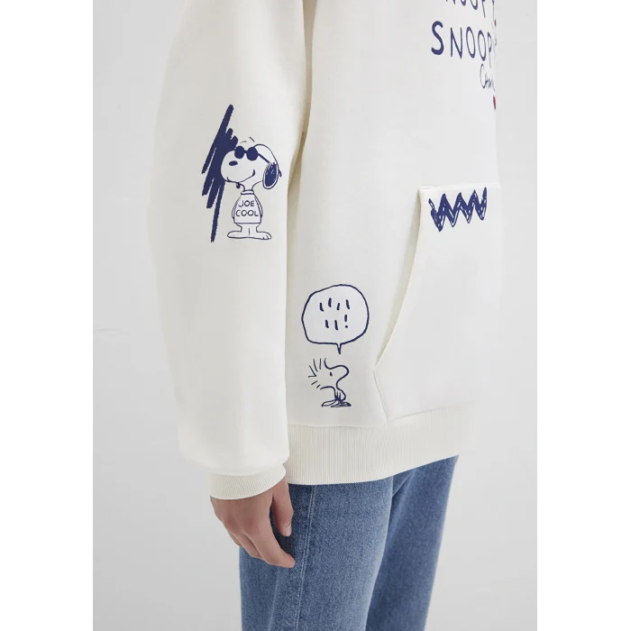 Mavi 1S10470-80194 Snoopy Baskılı Ekru Sweatshirt