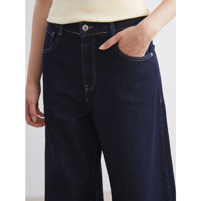 XSIDE İndigo Baggy Fit Kadın Jean Pantolon