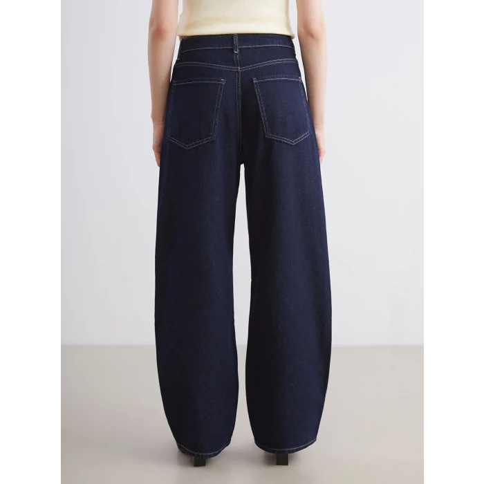 XSIDE İndigo Baggy Fit Kadın Jean Pantolon