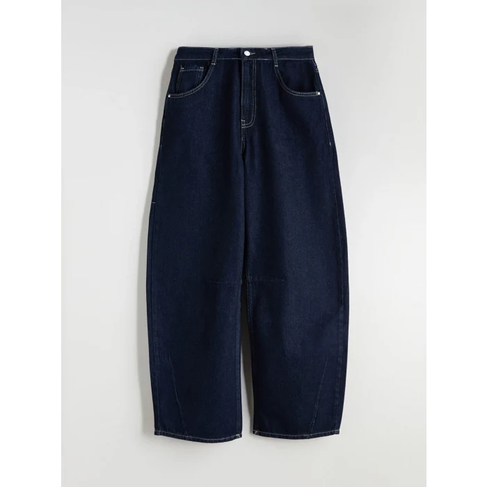 XSIDE İndigo Baggy Fit Kadın Jean Pantolon