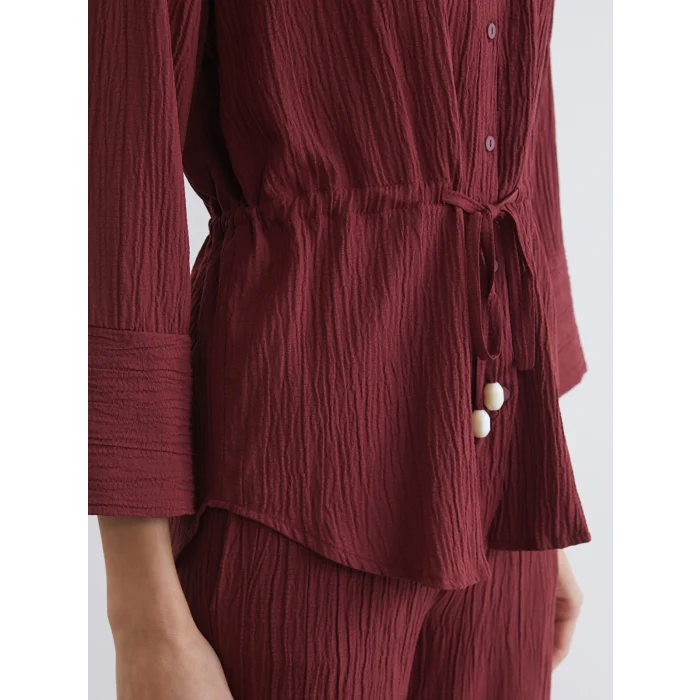 LCWAIKIKI Classic Kırmızı Dokulu Kadın Gömlek