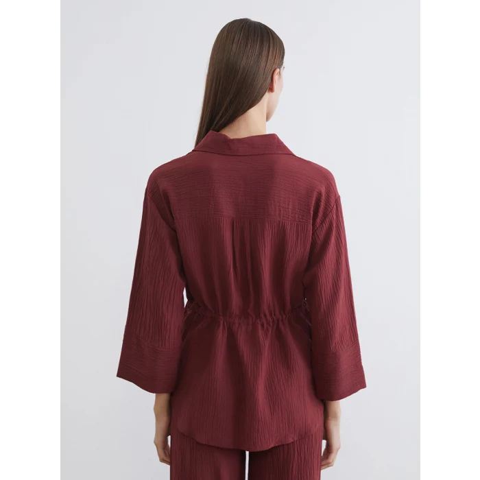 LCWAIKIKI Classic Kırmızı Dokulu Kadın Gömlek