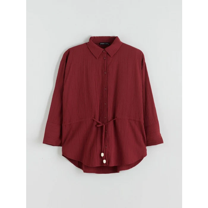 LCWAIKIKI Classic Kırmızı Dokulu Kadın Gömlek