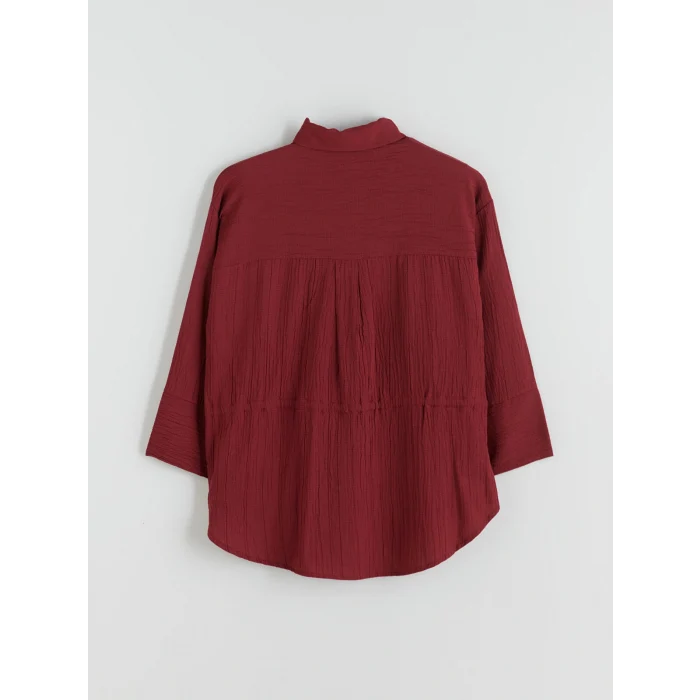 LCWAIKIKI Classic Kırmızı Dokulu Kadın Gömlek