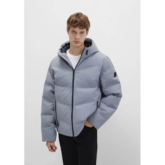 Mavi 0110651-85550 Su İtici Kapüşonlu Gri Şişme Mont
