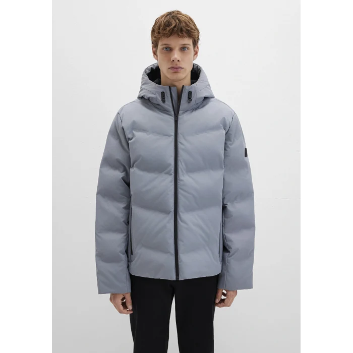 Mavi 0110651-85550 Su İtici Kapüşonlu Gri Şişme Mont