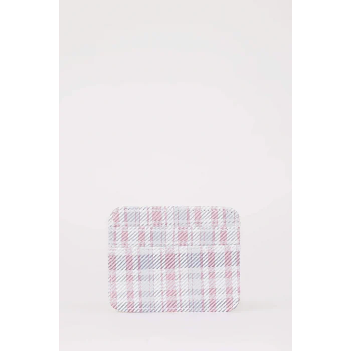 Defacto E5476AXKR1 Çok Renkli Kadın Kareli Suni Deri Kartlık