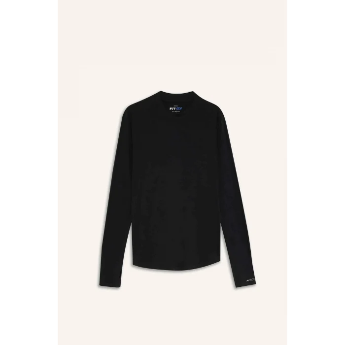 Defacto F2422AXBK81 Siyah Slim Fit Dar Kesim Dik Yaka Sporcu Uzun Kollu Body