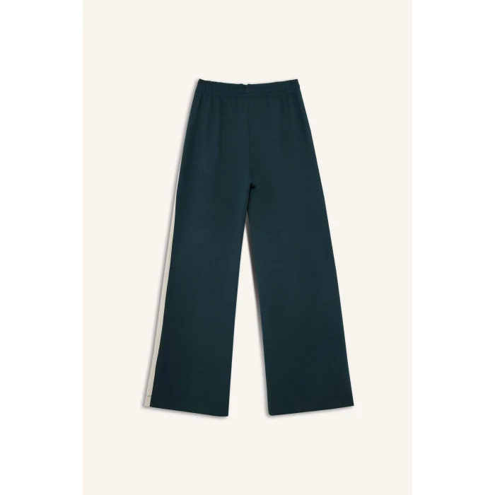 Defacto E8956AXGN1051 Yeşil Wide Leg Geniş Paça Standart Boy Soft Touch Modal Sporcu Pantolon