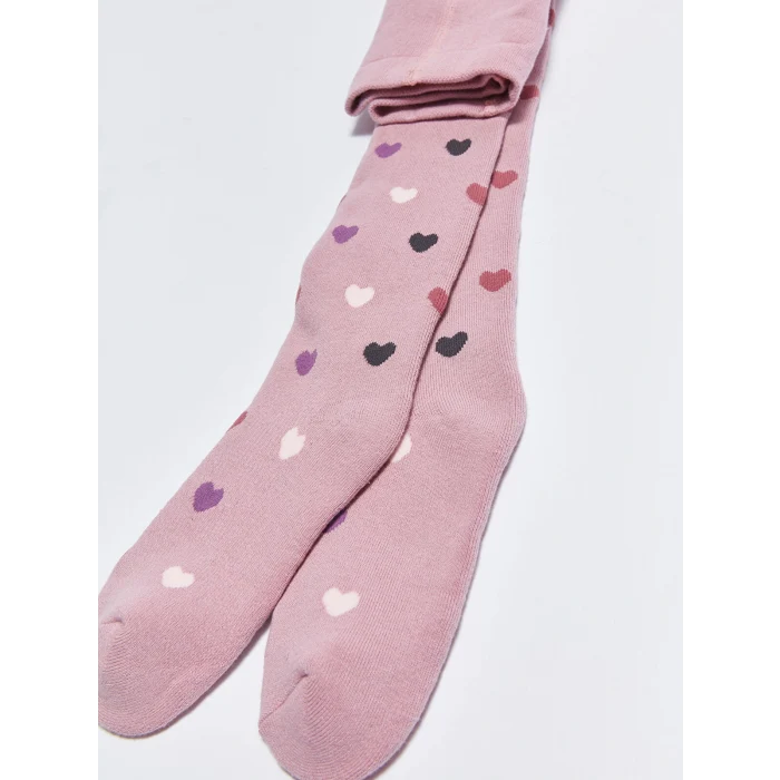 LCW Kids Pembe Desenli Kız Çocuk Kalın Havlu Külotlu Çorap