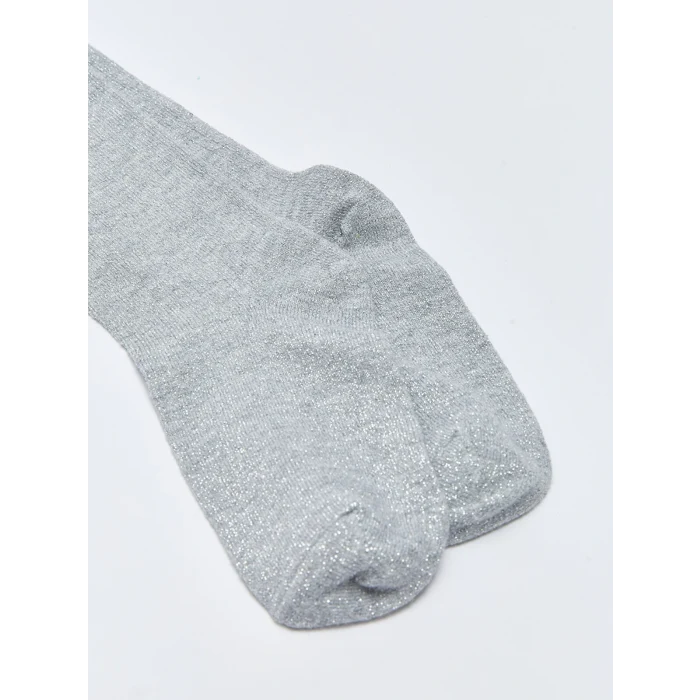 LCW Kids Gri Sim Detaylı Işıltılı Kız Çocuk Külotlu Çorap