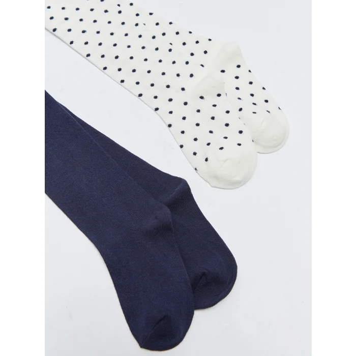 LCW Kids Ekru Kız Çocuk Külotlu Çorap 2li