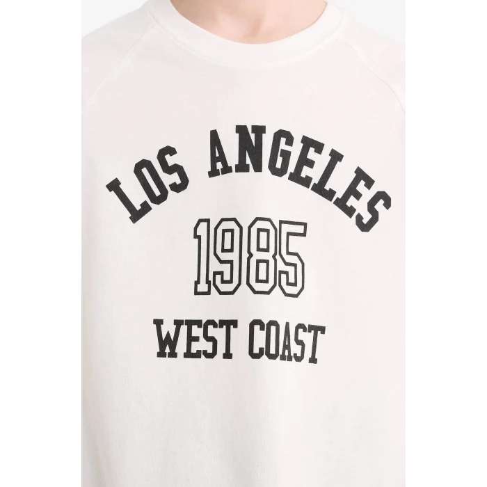 Defacto D9884A8WT32 Beyaz Erkek Çocuk 2li Takım Baskılı Kısa Kollu Tişört Eşofman Altı