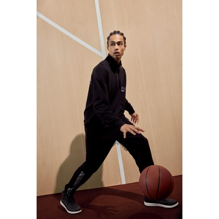 Defacto F1460AXBK81 Siyah NBA Chicago Bulls Standart Fit Modal Jogger