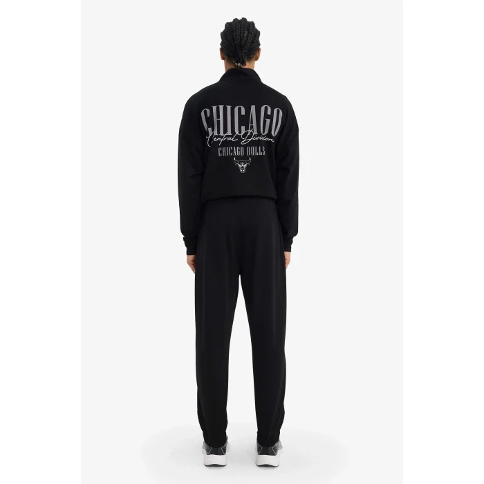 Defacto F1460AXBK81 Siyah NBA Chicago Bulls Standart Fit Modal Jogger