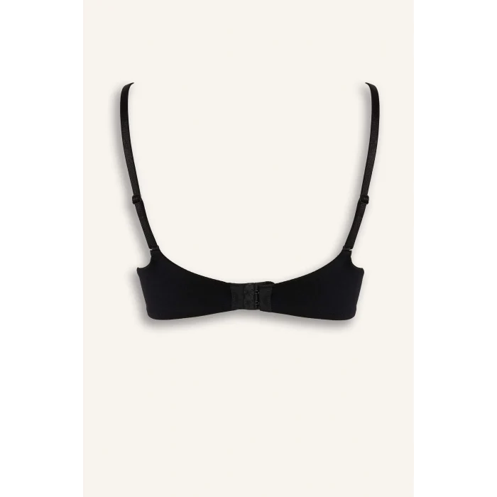 Defacto G4698AXBK81 Siyah Dantel Detaylı Saten Kaplı Pedli Balensiz Tişört Bra