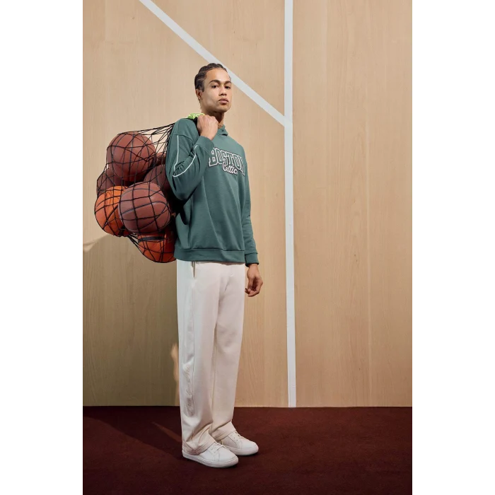 Defacto G3651AXBG662 Bej NBA Brooklyn Nets Relax Fit Modal Jogger