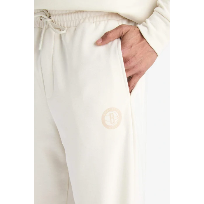 Defacto G3651AXBG662 Bej NBA Brooklyn Nets Relax Fit Modal Jogger