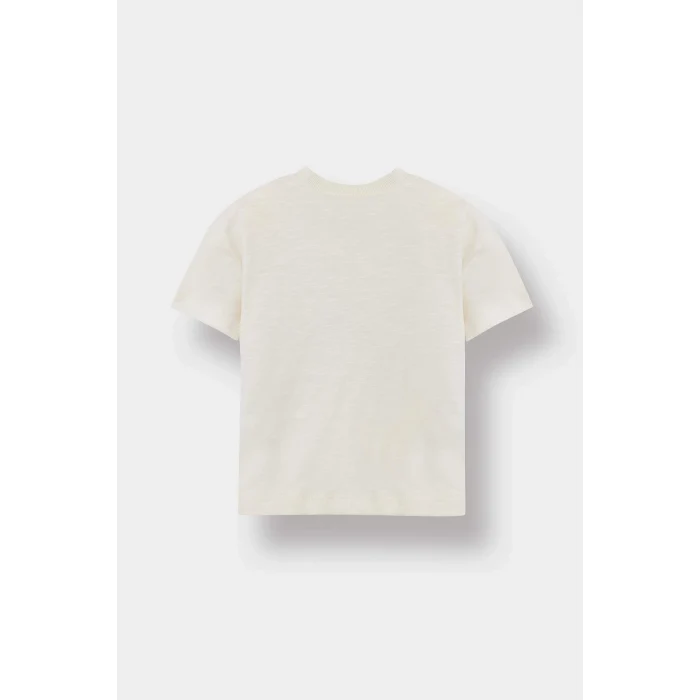 Defacto F3476A5GN671 Yeşil Erkek Bebek 2li Takım Baskılı Okul Kısa Kollu Tişört Eşofman Altı