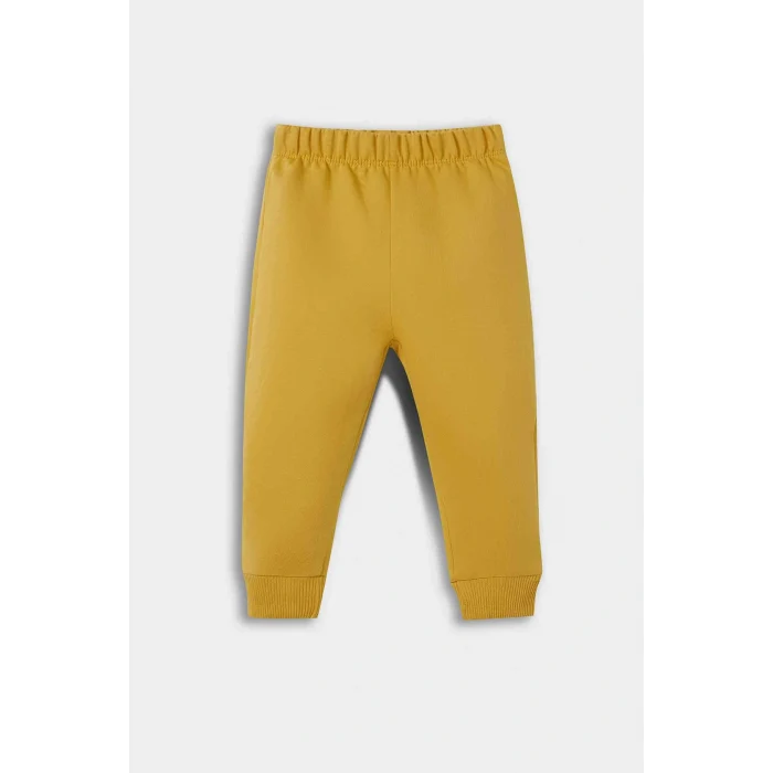 Defacto F3479A5ER134 Ekru Erkek Bebek 2li Takım Dinozor Baskılı Kısa Kollu Tişört Eşofman Altı