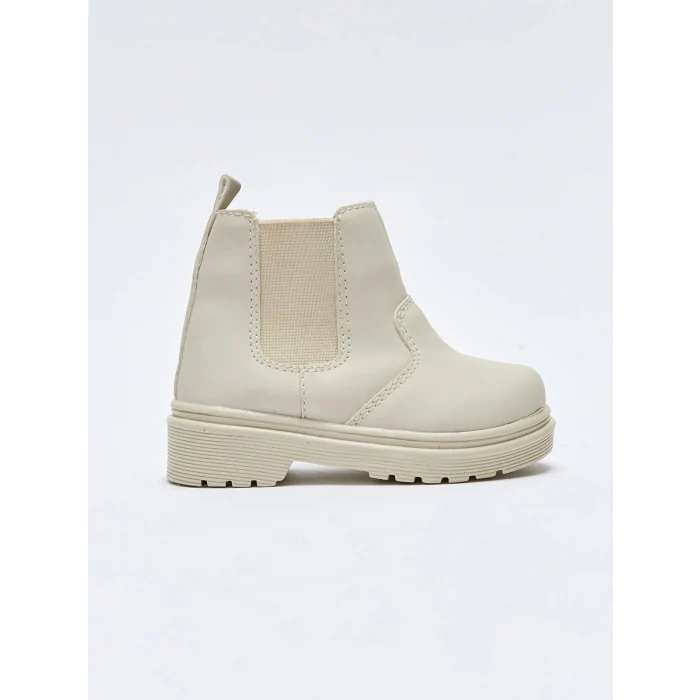 LCW STEPS Beyaz Fermuarlı Kız Bebek Bot