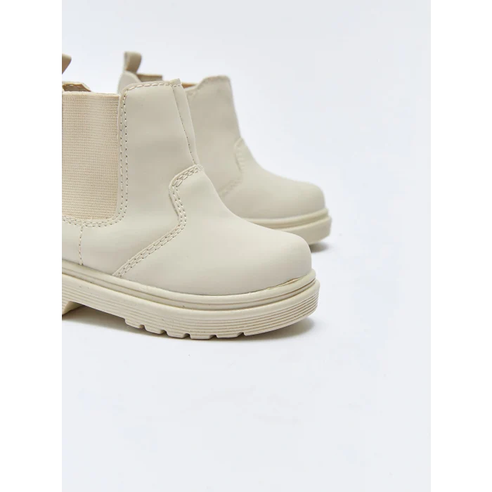 LCW STEPS Beyaz Fermuarlı Kız Bebek Bot