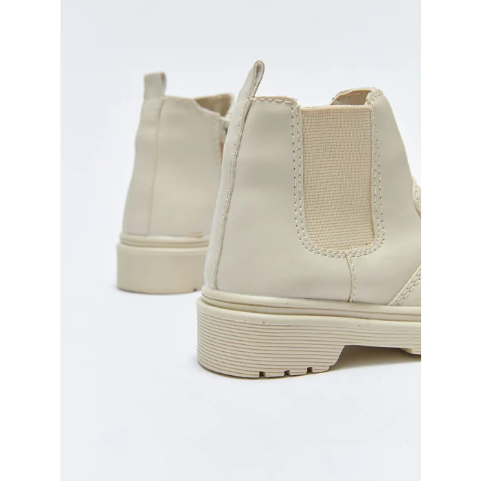 LCW STEPS Beyaz Fermuarlı Kız Bebek Bot