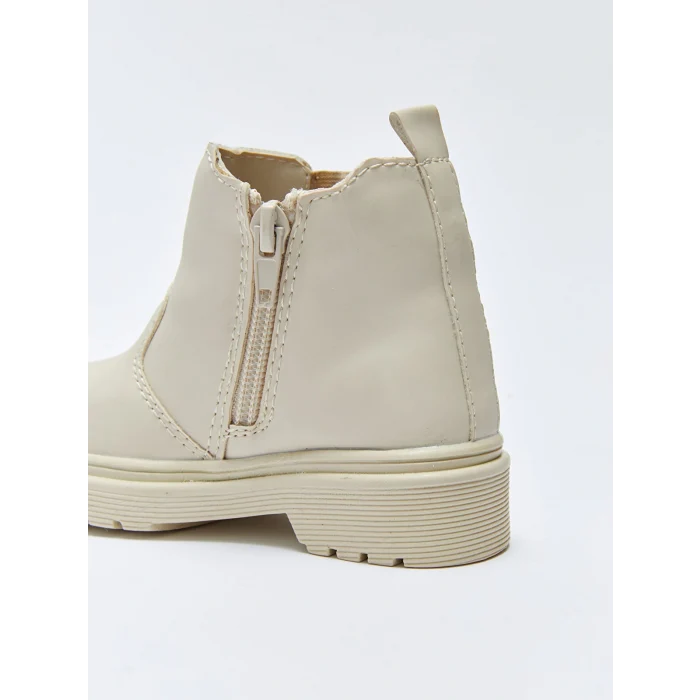 LCW STEPS Beyaz Fermuarlı Kız Bebek Bot