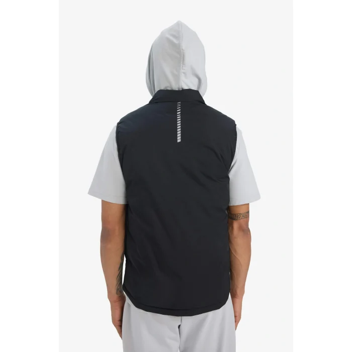 Defacto E9215AXBK81 Siyah Su İtici Rüzgar Geçirmez Slim Fit Dar Kesim Fermuarlı Cepli Şişme Yelek