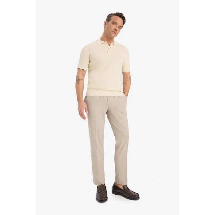 Defacto A9943AXGR302 Gri Beli Bağcıklı Lastikli Cepli Jogger Fit Her Yöne Esneyen Yumuşak Tuşe Pantolon