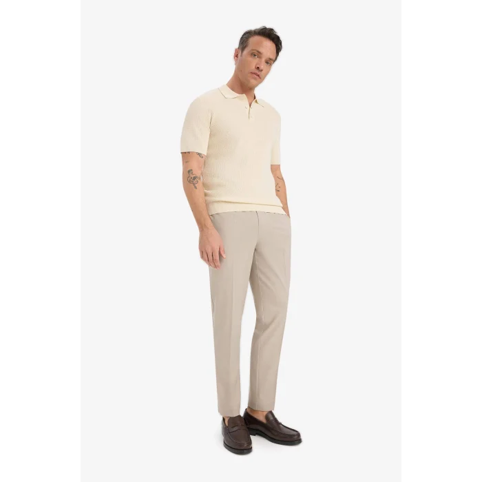 Defacto A9943AXGR302 Gri Beli Bağcıklı Lastikli Cepli Jogger Fit Her Yöne Esneyen Yumuşak Tuşe Pantolon