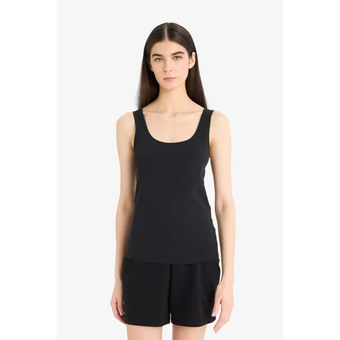 Defacto R9041AZBK81 Siyah Regular Fit Pamuklu Atlet