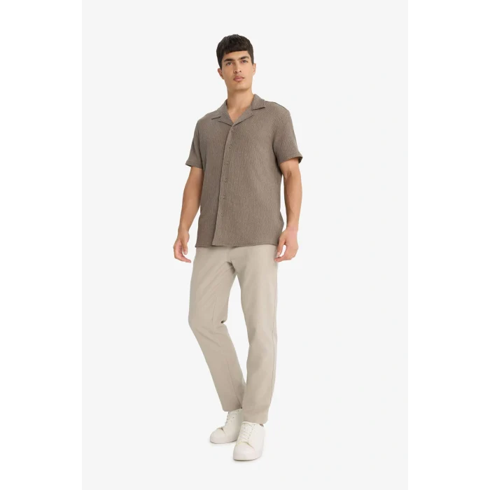 Defacto F3269AXKH475 Haki Jogger Fit Beli Bağcıklı Lastikli Cepli Pamuklu Dokulu Pantolon