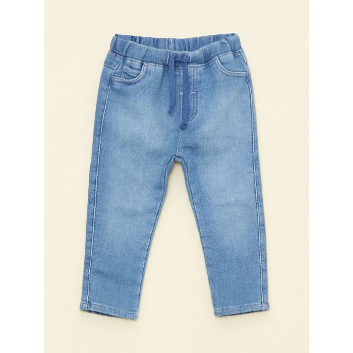 LCW baby İndigo Beli Lastikli Erkek Bebek Jean Pantolon
