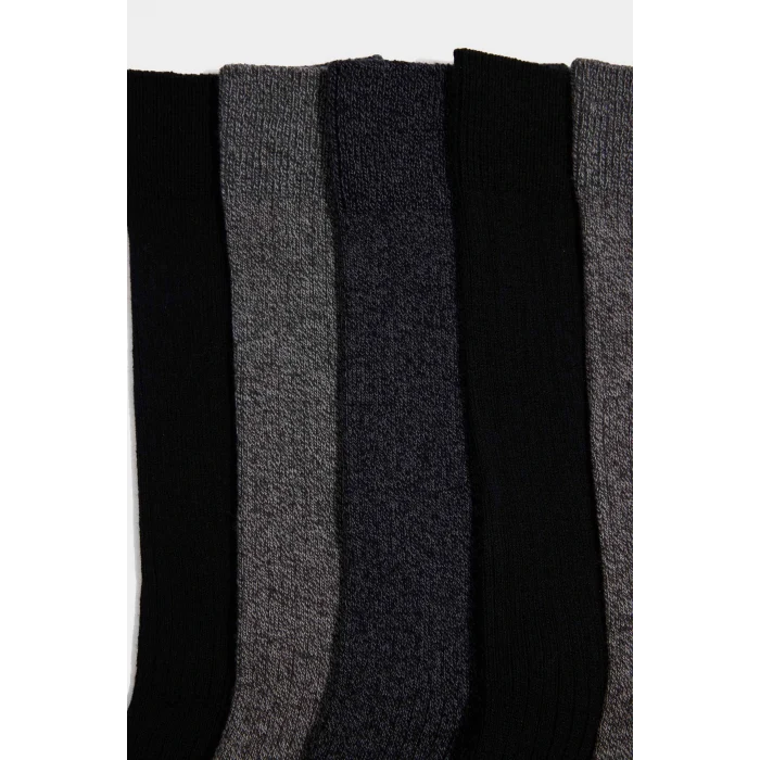 Defacto G6519AXGR2 Gri Erkek 5li Pamuklu Uzun Çorap