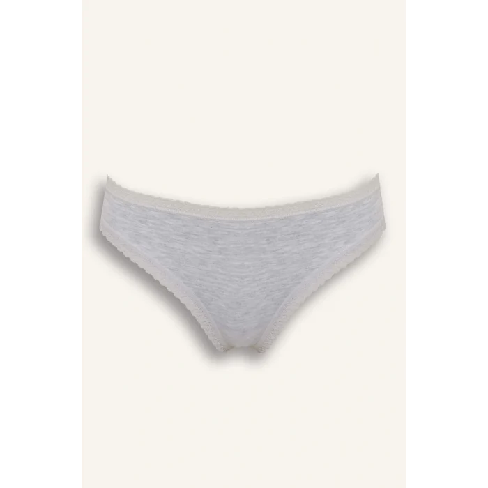 Defacto F2190AXGR93 Gri Dantel Detaylı 3lü Brazilian Külot