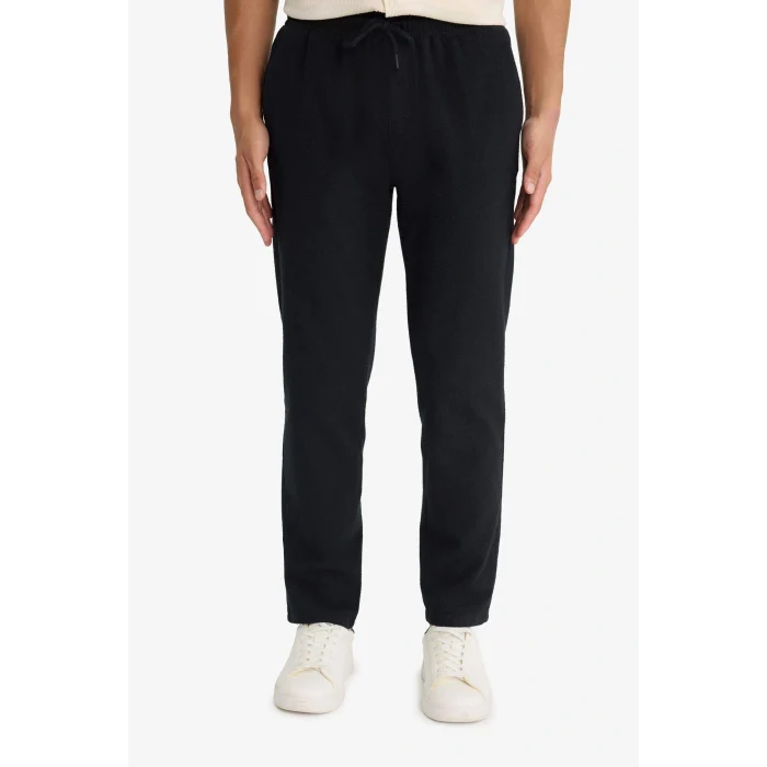 Defacto F3269AXNV86 Lacivert Jogger Fit Beli Bağcıklı Lastikli Cepli Pamuklu Dokulu Pantolon