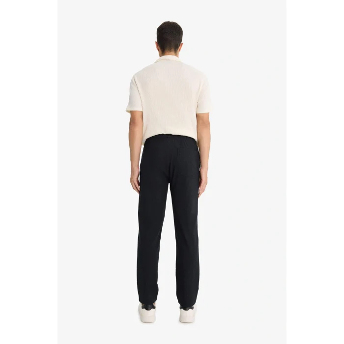 Defacto F3269AXNV86 Lacivert Jogger Fit Beli Bağcıklı Lastikli Cepli Pamuklu Dokulu Pantolon