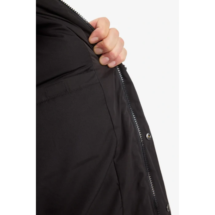 Defacto W5509AZBK27 Siyah Su İtici Regular Fit Kapüşonlu Fermuarlı İç Cepli Şişme Yelek