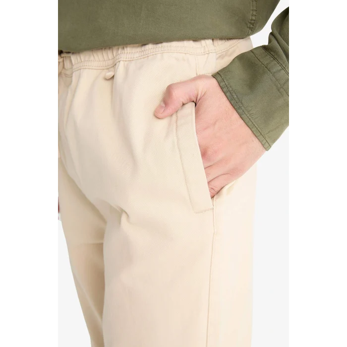 Defacto F4680AXBG206 Bej Jogger Fit Beli Bağcıklı Üç Cepli Pantolon